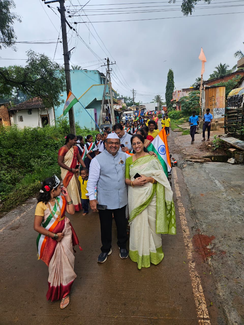 15th August 2025 (Friday), we were honored to be invited by our adopted school – Government Higher Primary School, Chalmatti, Hubli – to celebrate the 79th Independence Day with their students.