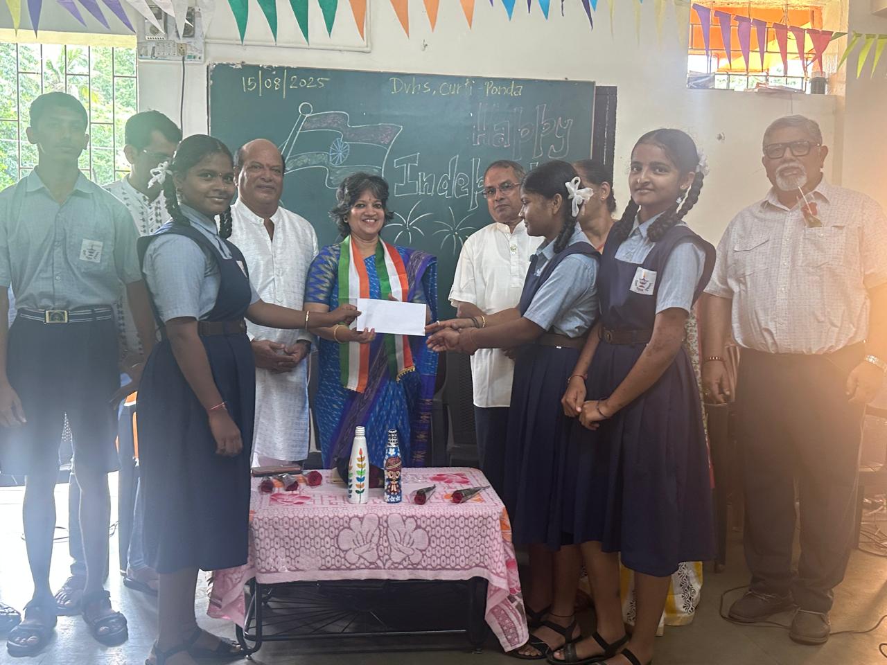 Financial Assistance for Board Examination Fees of 10 Students of Dada Vaidya High School, Curti, Ponda
