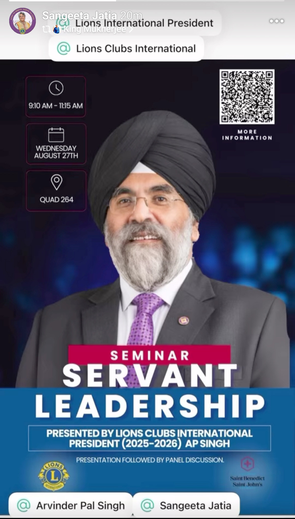Attended and Participated Online Seminar with Interaction on Service Leadership by Lion A.P.Singh, International President