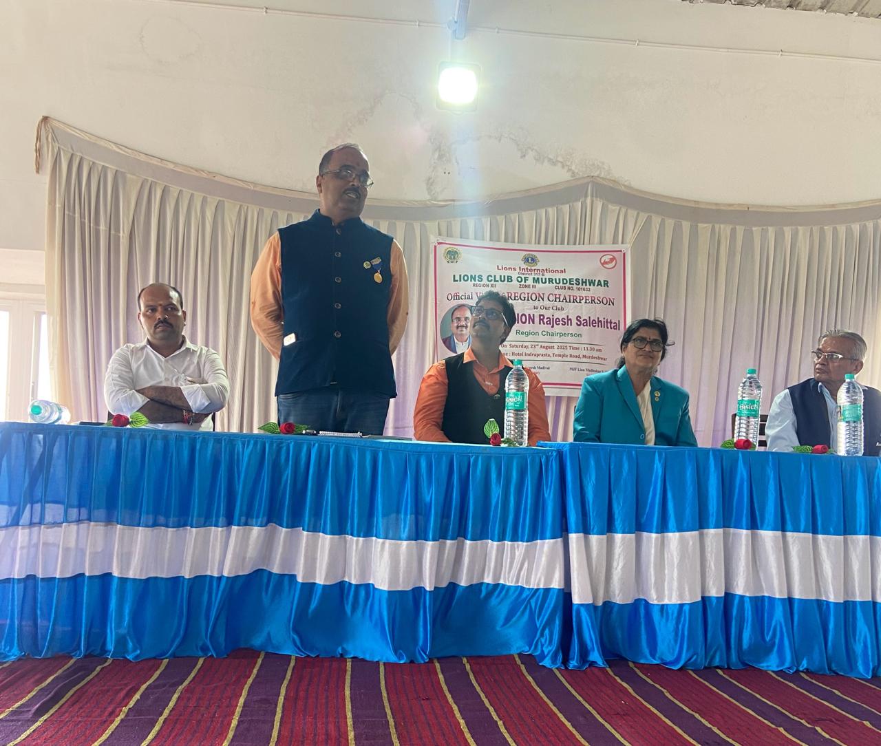 Mandatory visit to Lions club of Murdeswara