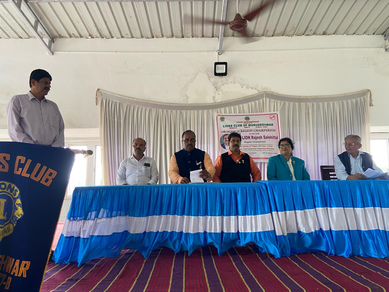 Mandatory visit to Lions club of Murdeswara