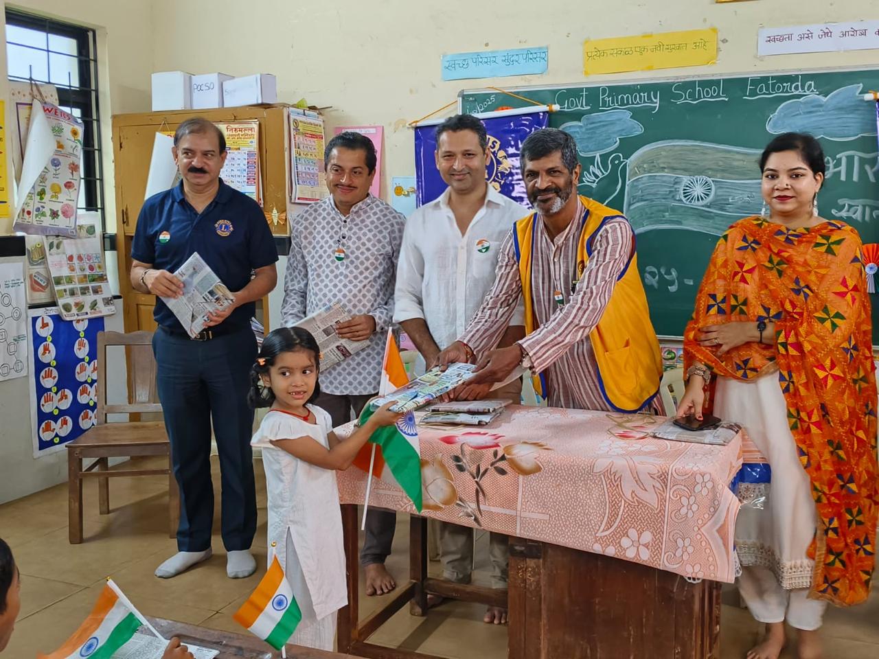 Flag Hoisting at Government Primary School Fatorda In-Collaboration with Samrat Club of Margao