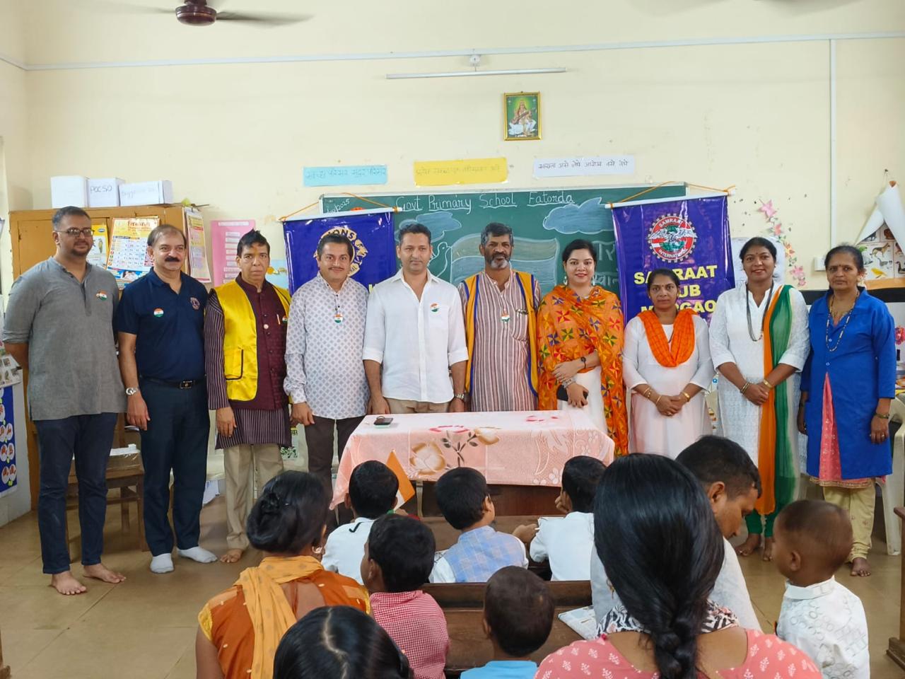 Flag Hoisting at Government Primary School Fatorda In-Collaboration with Samrat Club of Margao