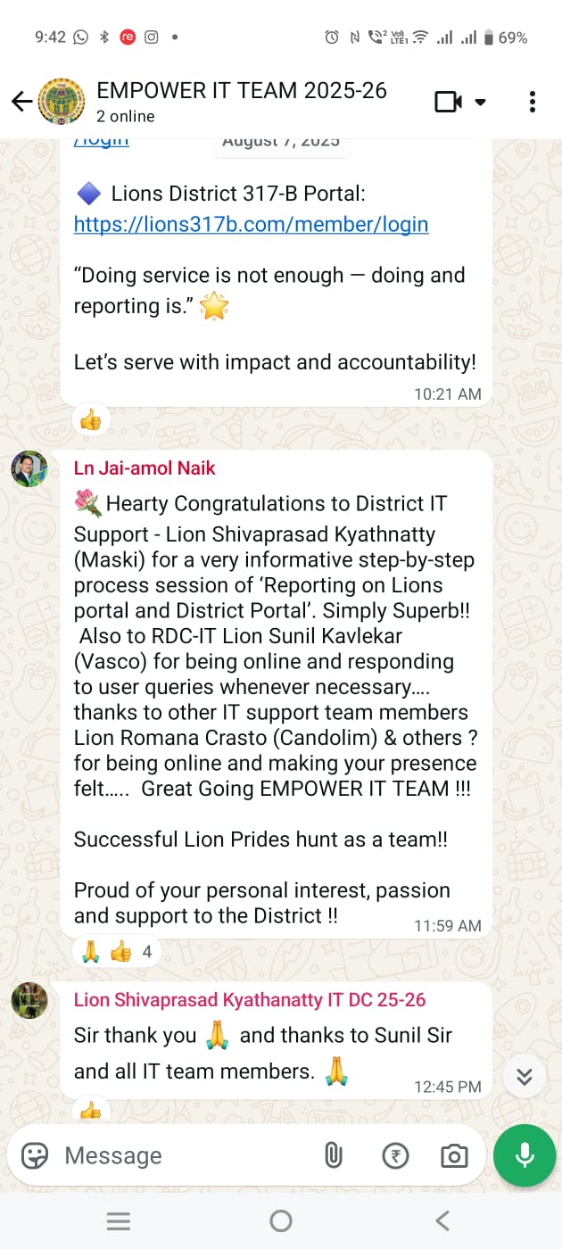 LIVE ZOOM VC TRAINING CONDUCTED BY THE TEAM IT FOR LIONS CLUBS UNDER DISTRICT 317-B