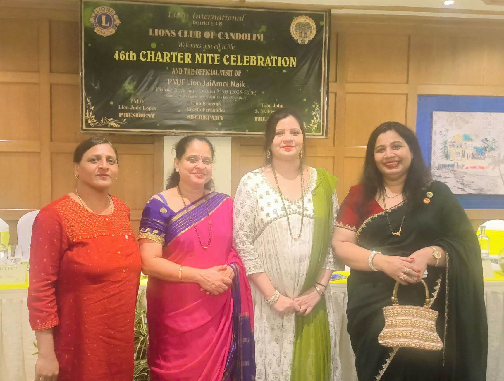 Attended the Charter Nite Celebration and District Governor visit of Lions club of Candolim 
