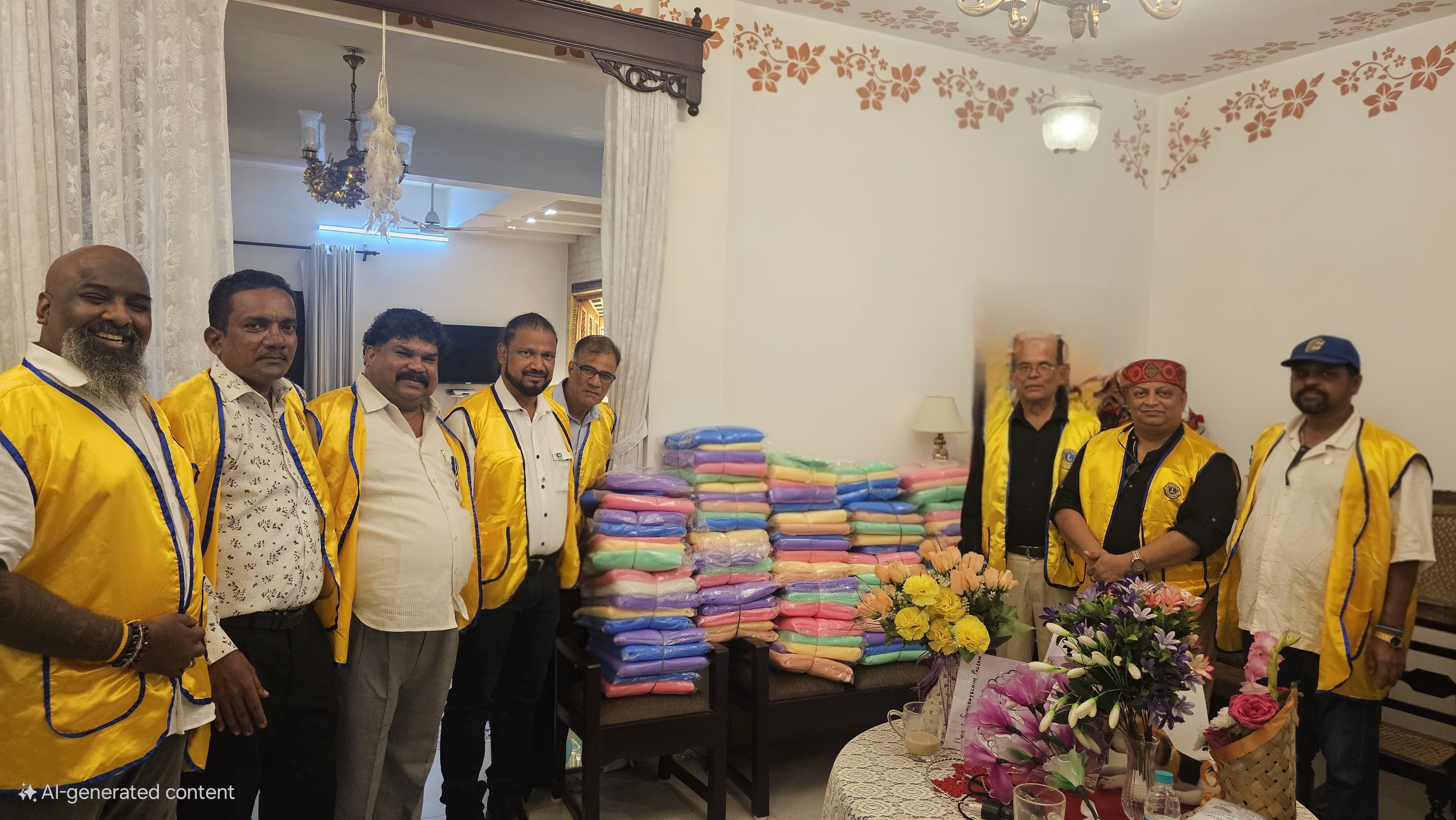 Distribution of mosquito nets to the migrants labourers 