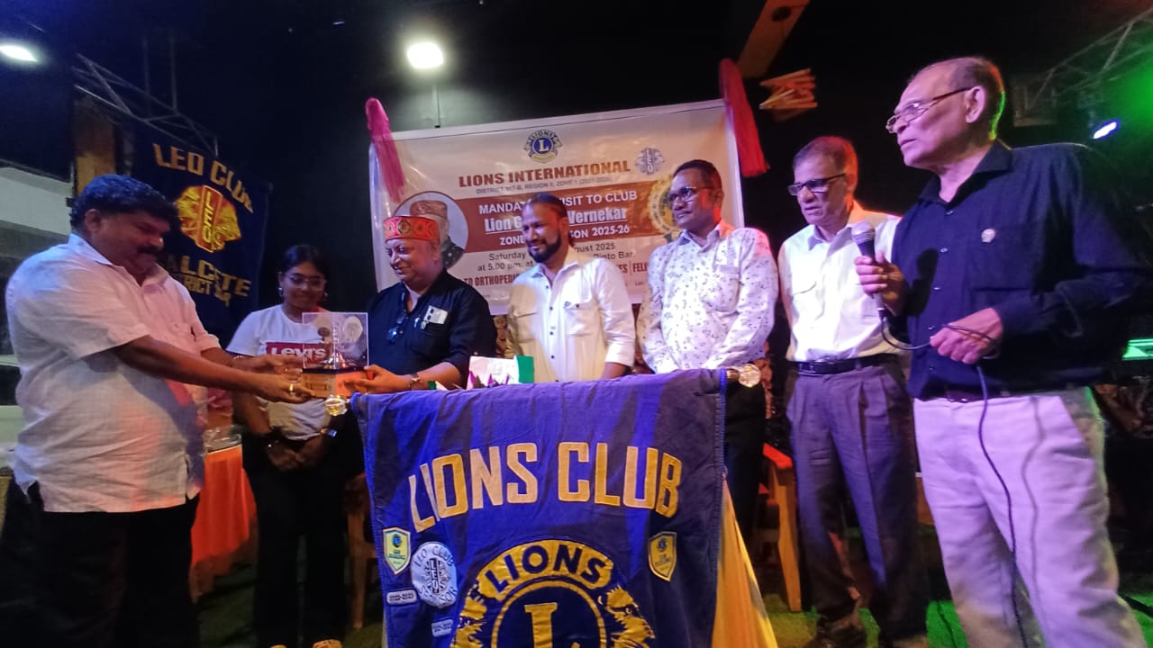 Mandatory visit of zone chairman Region 2 zone 1 lion Gaurish vernekar to the club 