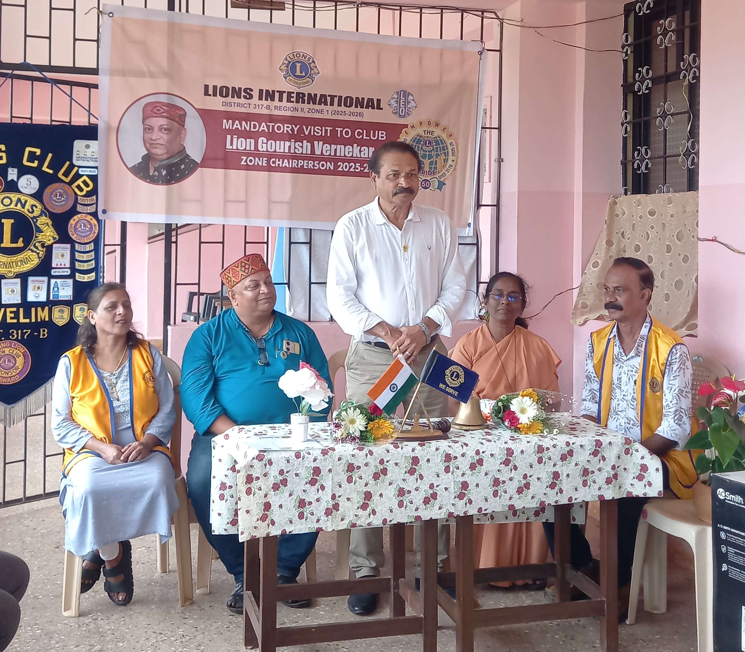The Zone Chaiperson Mandatory Visit To Lions Club of Navelim On 15th August