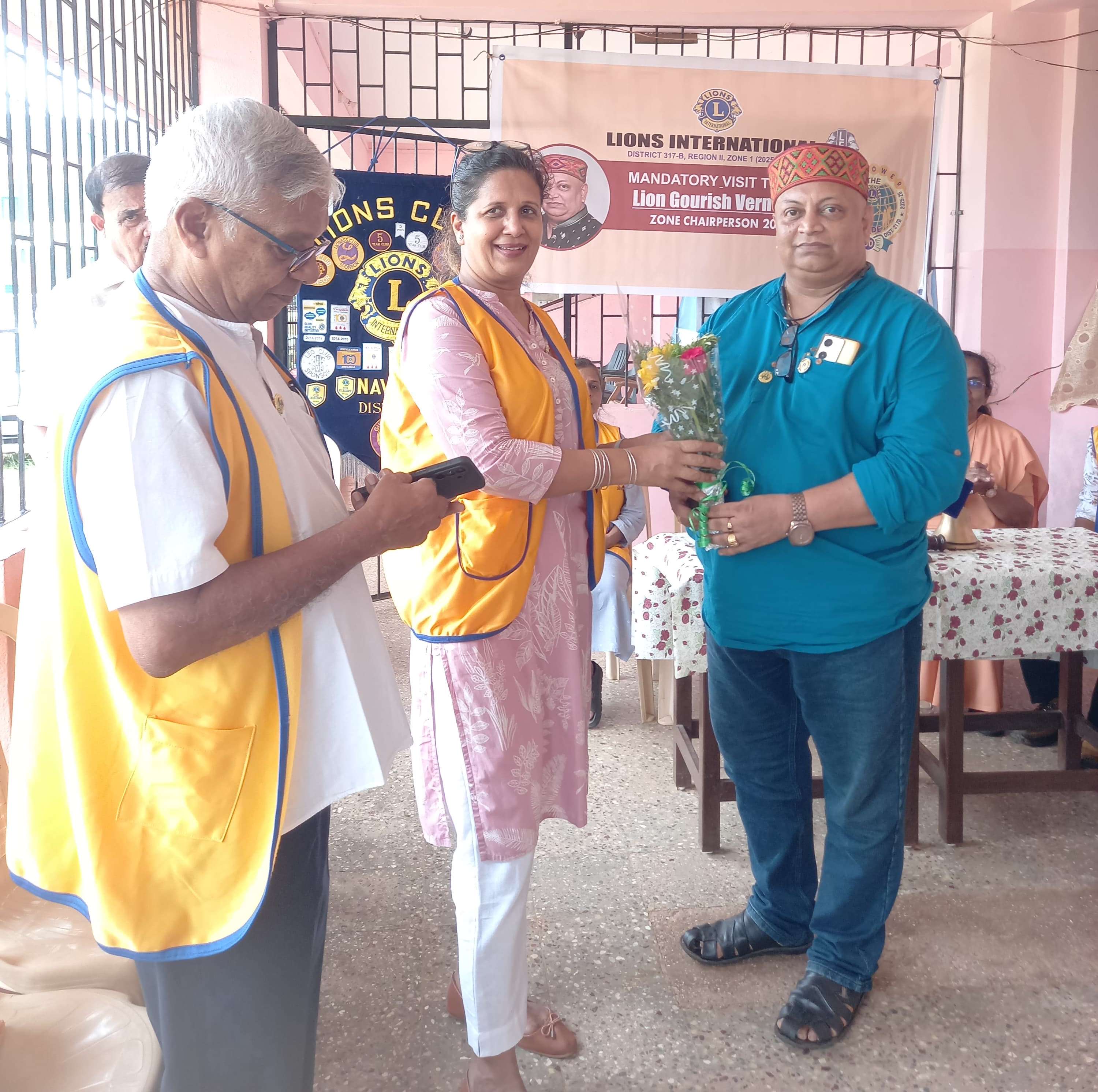 The Zone Chaiperson Mandatory Visit To Lions Club of Navelim On 15th August