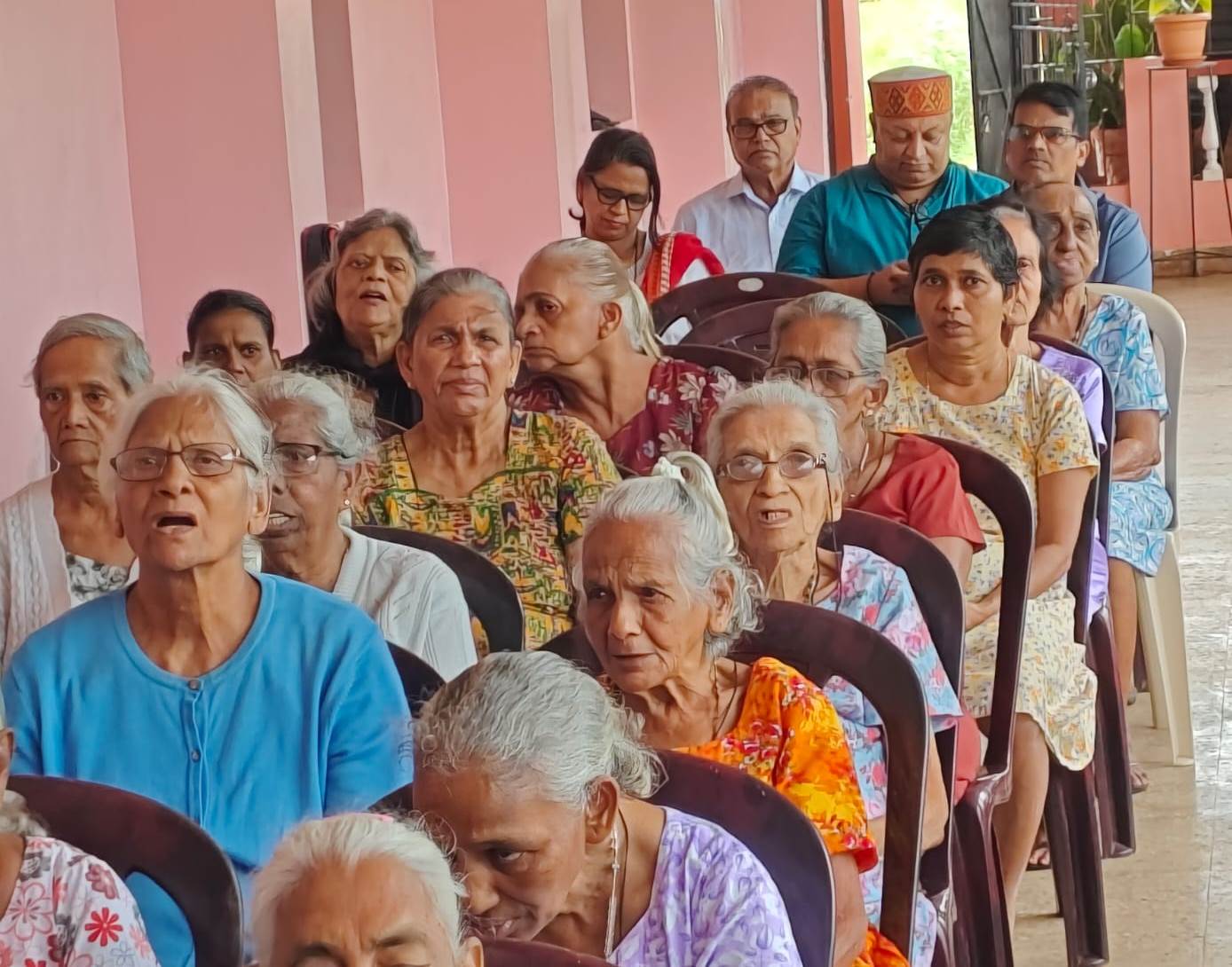 An Annual Program To The Old Age Home at Our Lady Of Perpetual Navelim with Serving of Prepared Lunch and Dinner Sponsored by The PST of Lions Club of Navelim during the Zone Chairperson Lion Gourish Vernekar To The Old Age Home