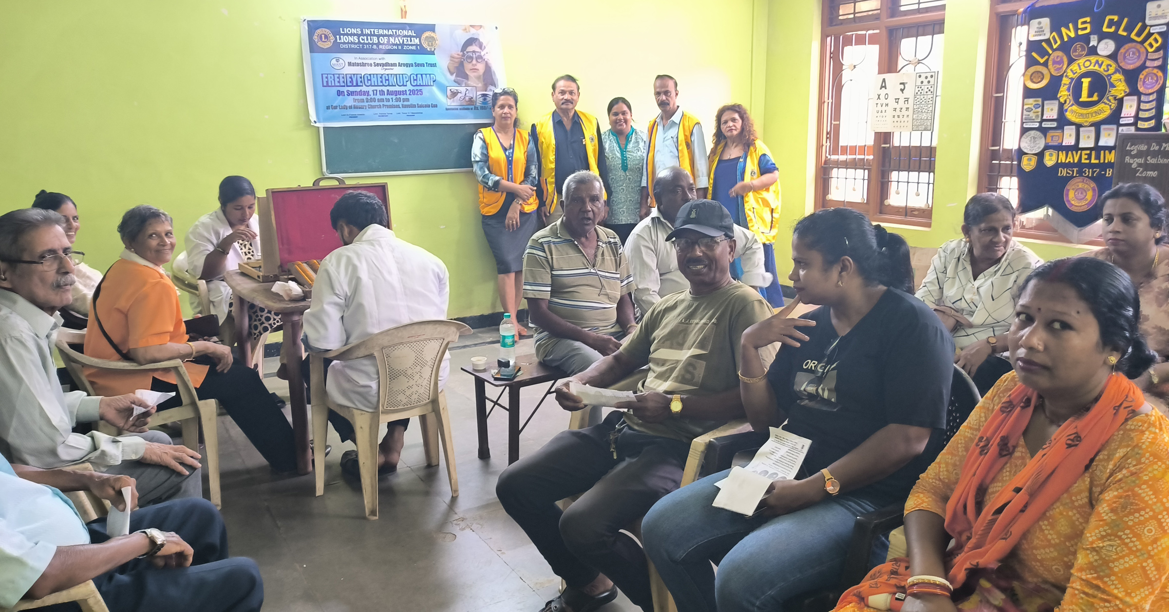 Free Eye Check Up Camp with Global Cause Vision for 205 Beneficiaries at Navelim