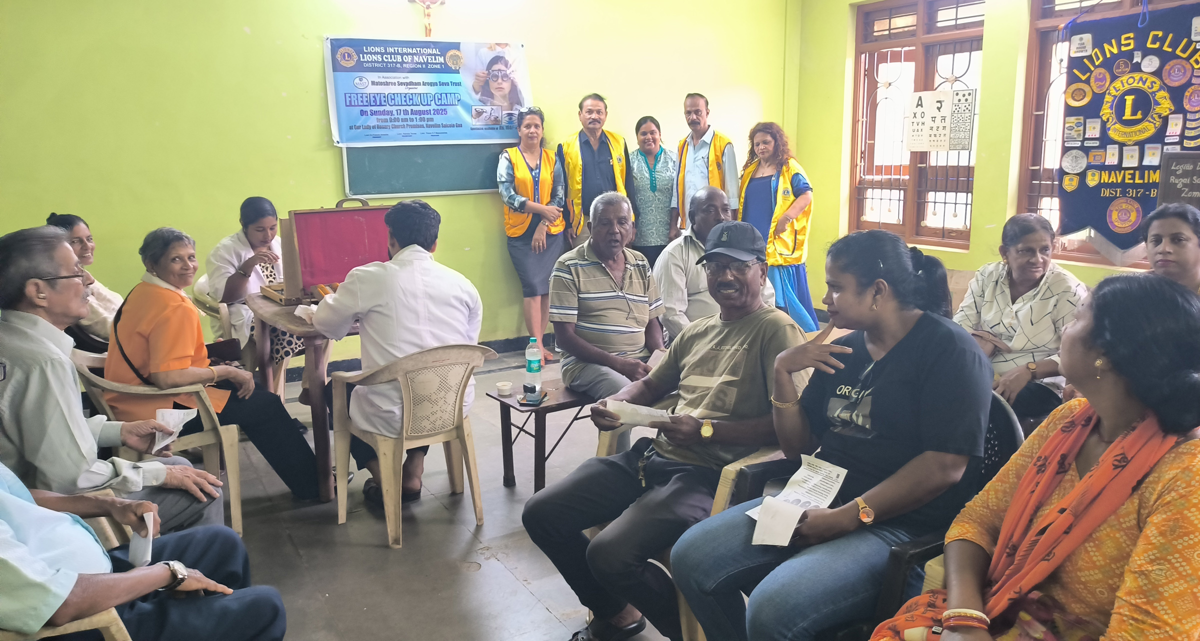 Free Eye Check Up Camp with Global Cause Vision for 205 Beneficiaries at Navelim