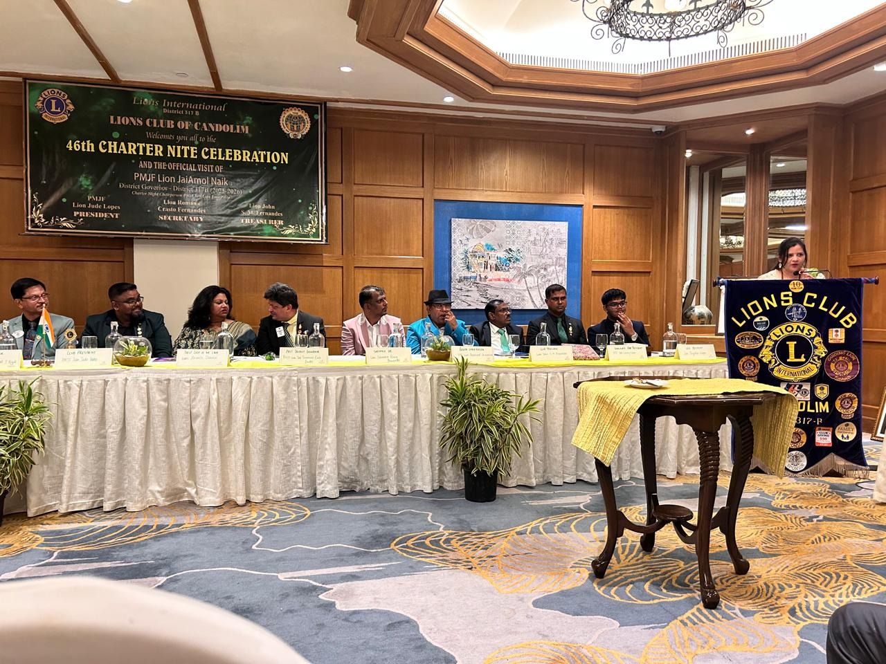 Attended Charter Night and District Governor Visit of Candolim Club 