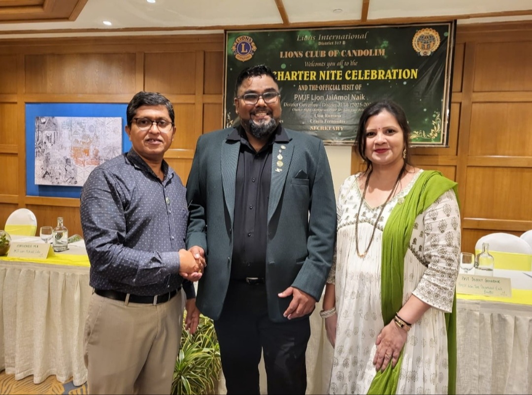Attended Charter Night and District Governor Visit of Candolim Club 