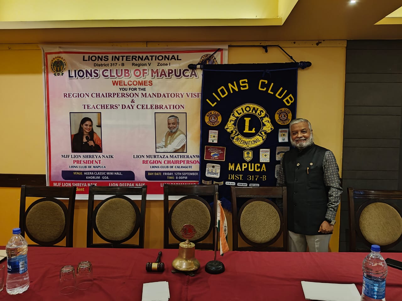Mandatory visit to Lions Club Of Mapusa 