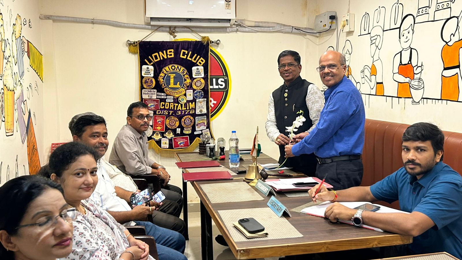 Region Chairman visit to Lion Club of Cortalim 