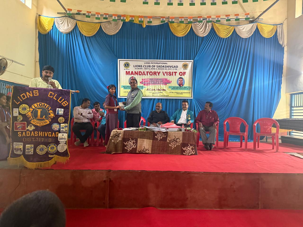 Mandatory visit to Lions club of Sadahivgad