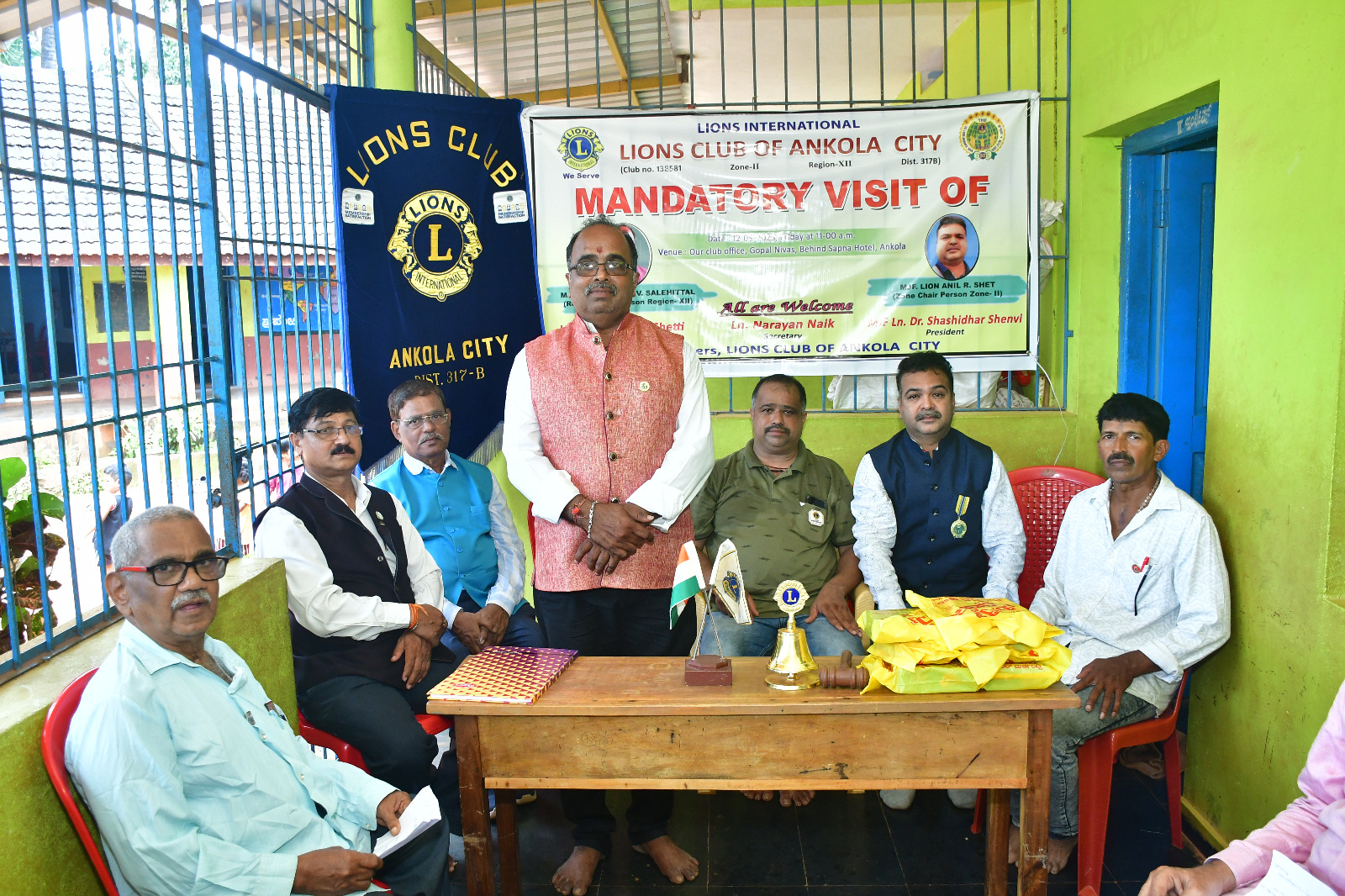Mandatory visit to Lions club of Ankola city