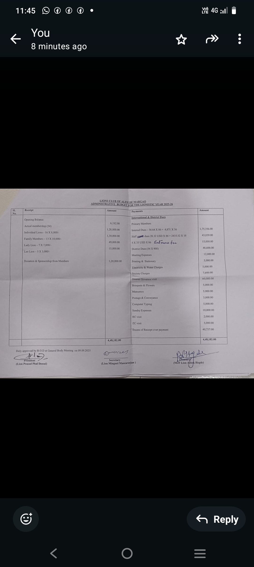 Annual Administrative and Activity Budget