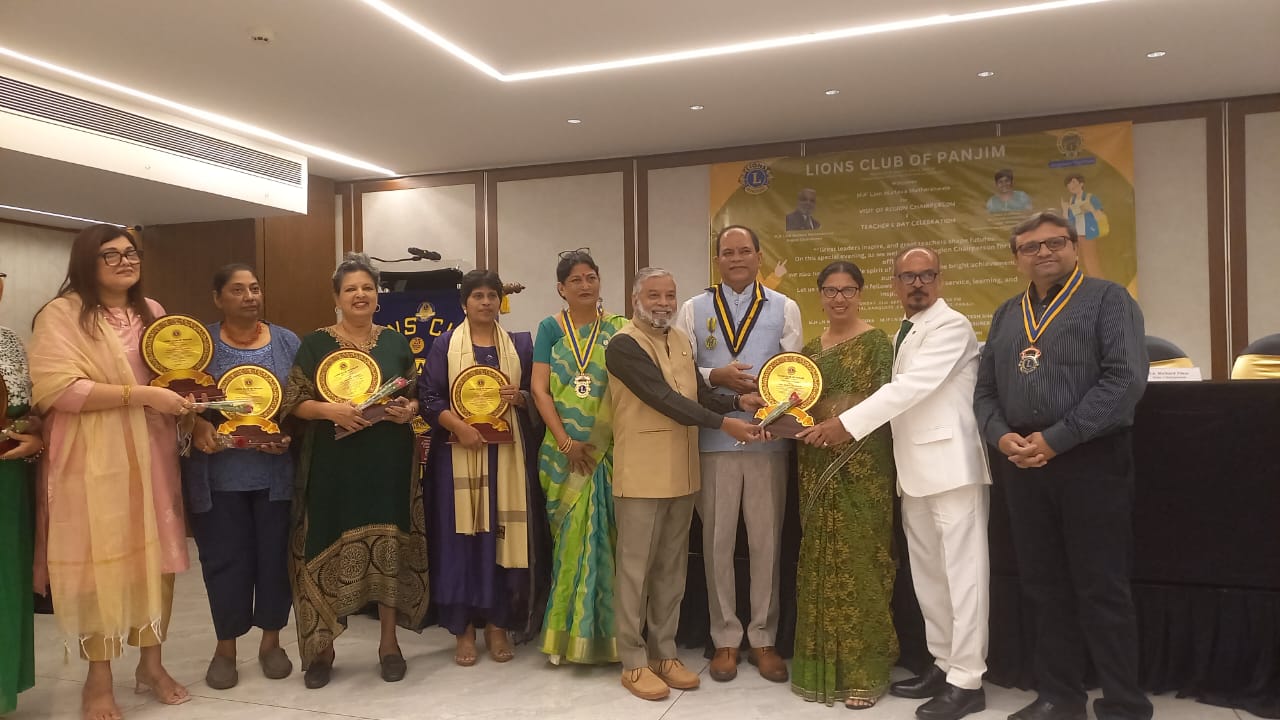 Club visit to Lions club of Panjim for Teachers Day celebrations .