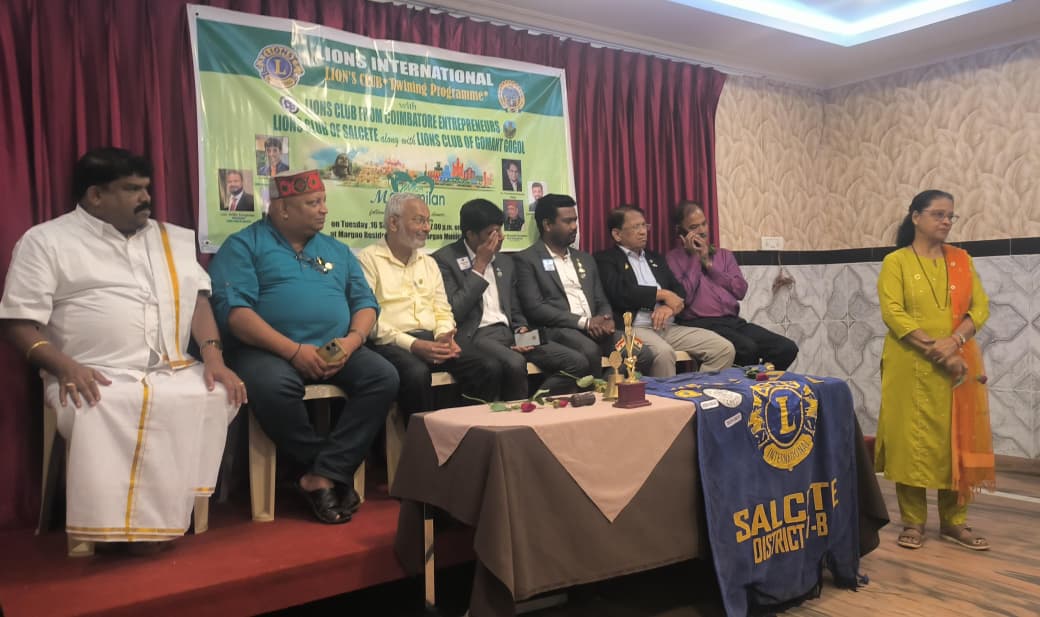 club twinning withe Coimbatoor Lions.