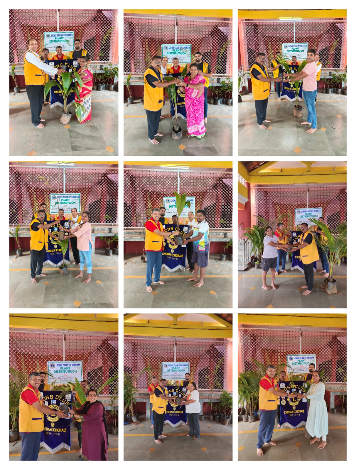 DISTRIBUTION OF VARIOUS PLANT SAPLINGS.