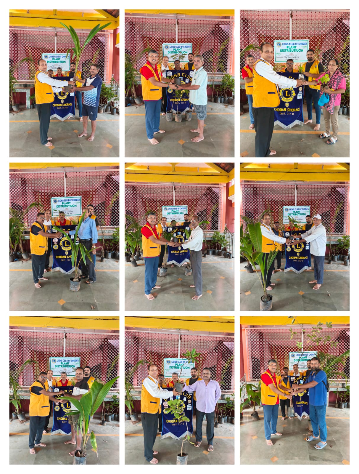 DISTRIBUTION OF VARIOUS PLANT SAPLINGS.