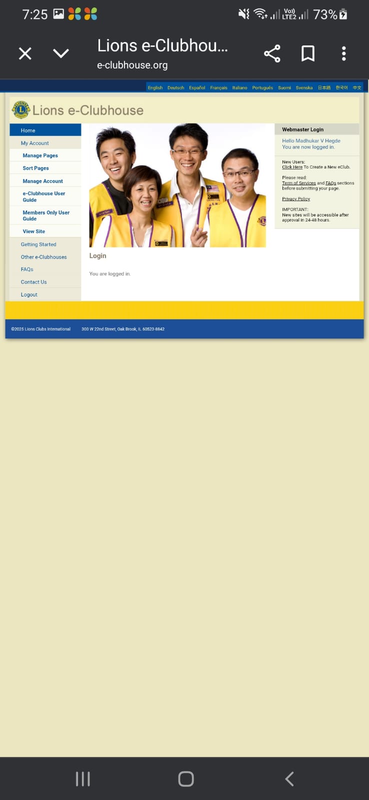 Activity reporting and e-clubhouse-reg