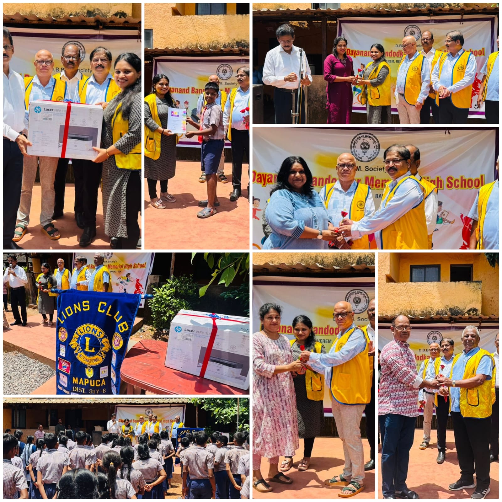 PRINTER DONATION TO DAYANAND BANDODKAR MEMORIAL HIGH SCHOOL,VEREM