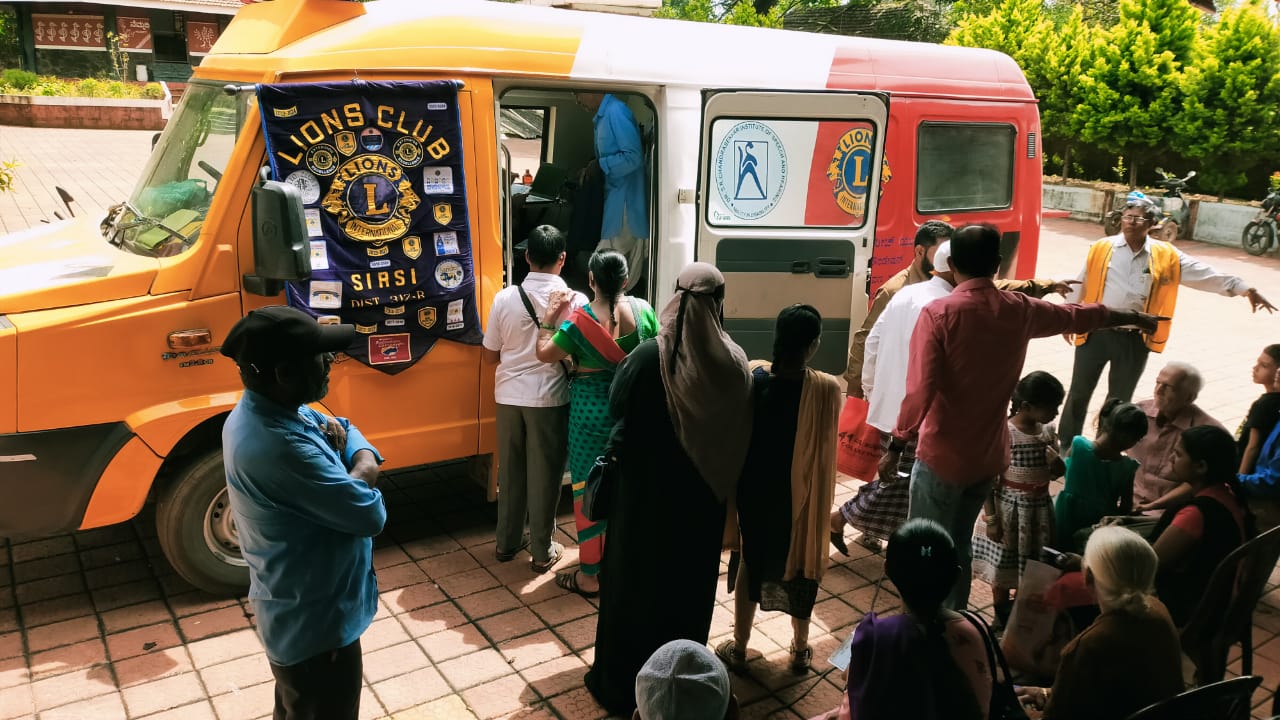 MOBILE VAN SPEECH AND HEARING AID CAMP AT PUBLIC PLACE