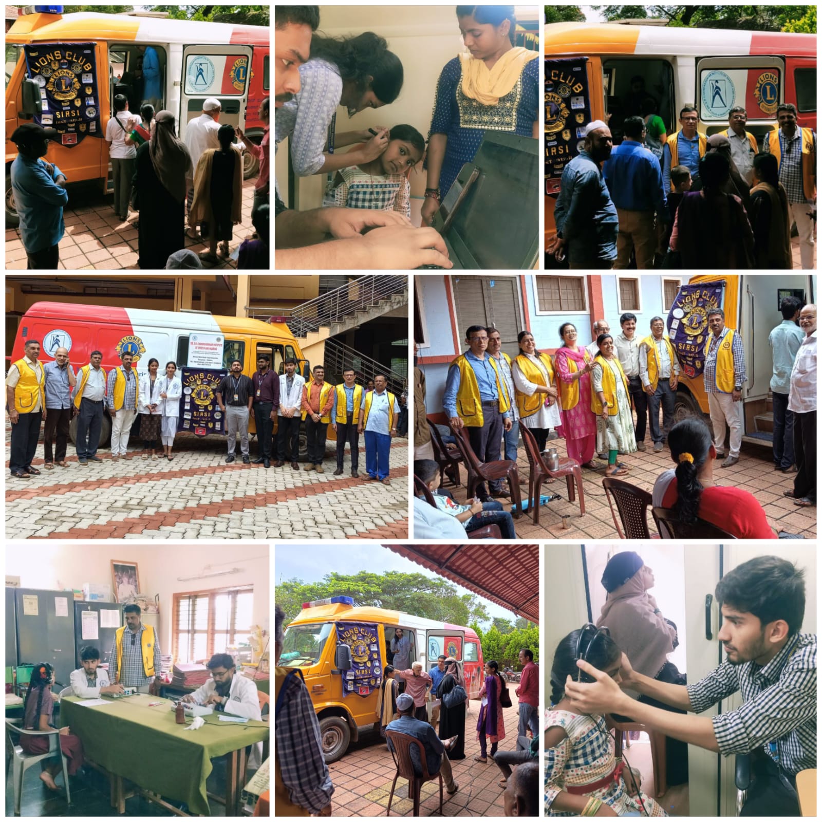 ATTENDANCE AT SPEECH AND HEARING FREE CHECK UP BY LIONS CLUB SIRSI