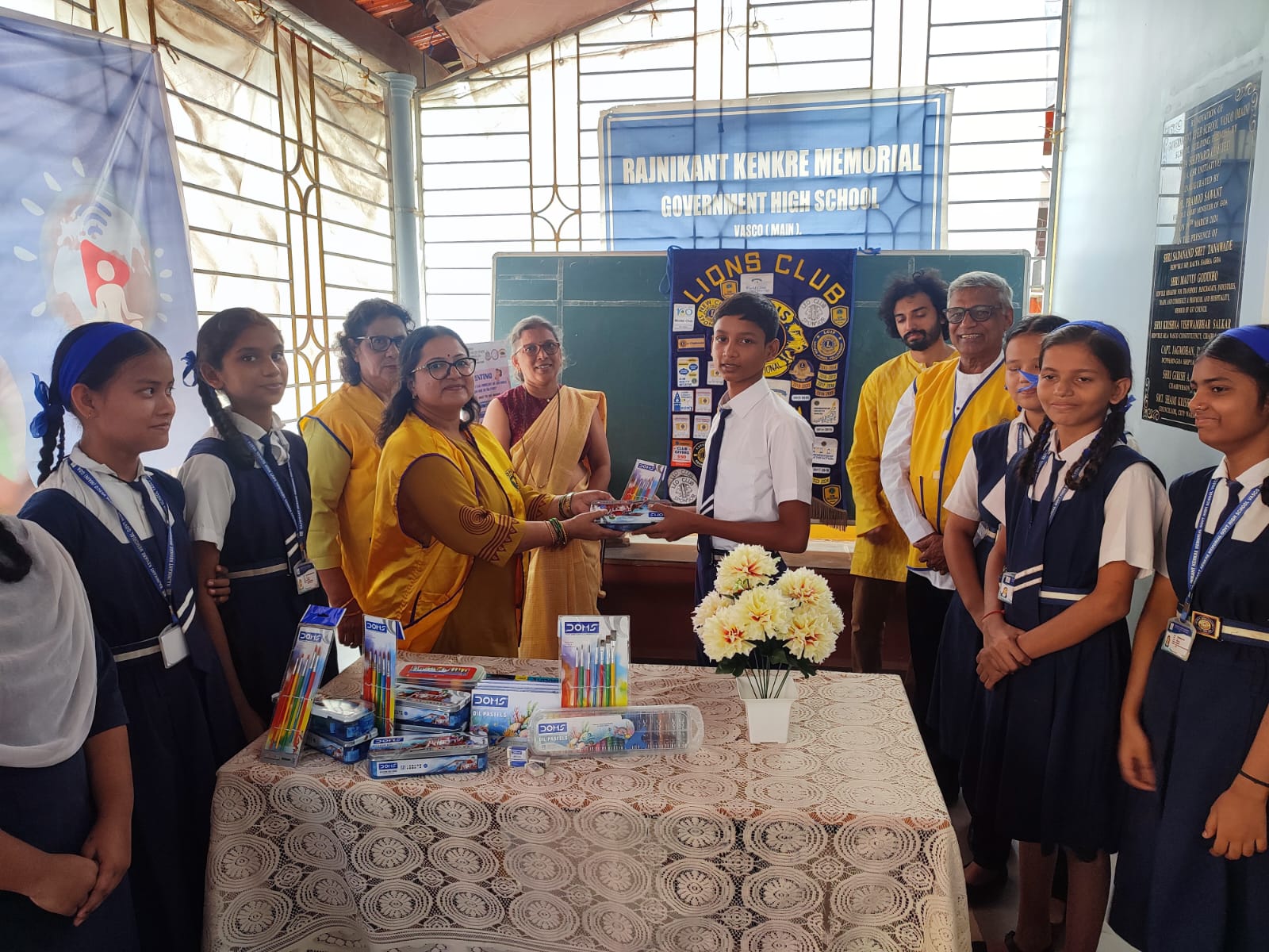 donation of colours and accessories