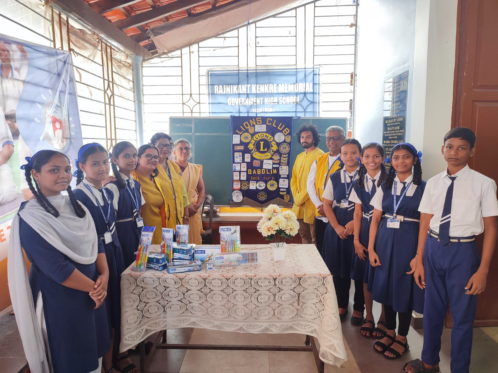 donation of colours and accessories