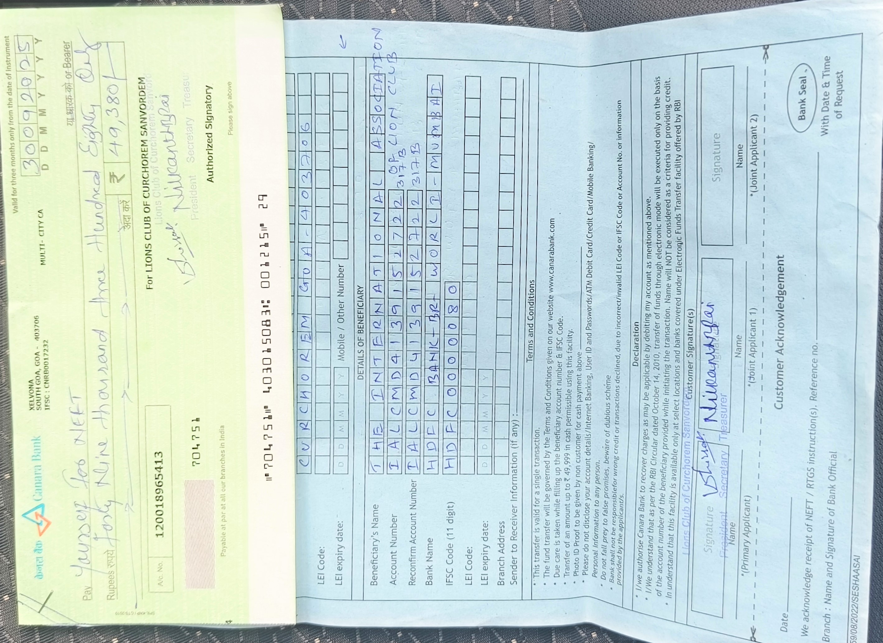 Paid semi Annual International dues for first half