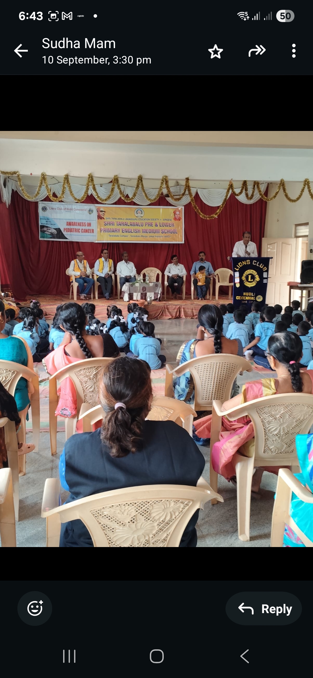 Awareness Talk by Oncologist on pediatric cancer