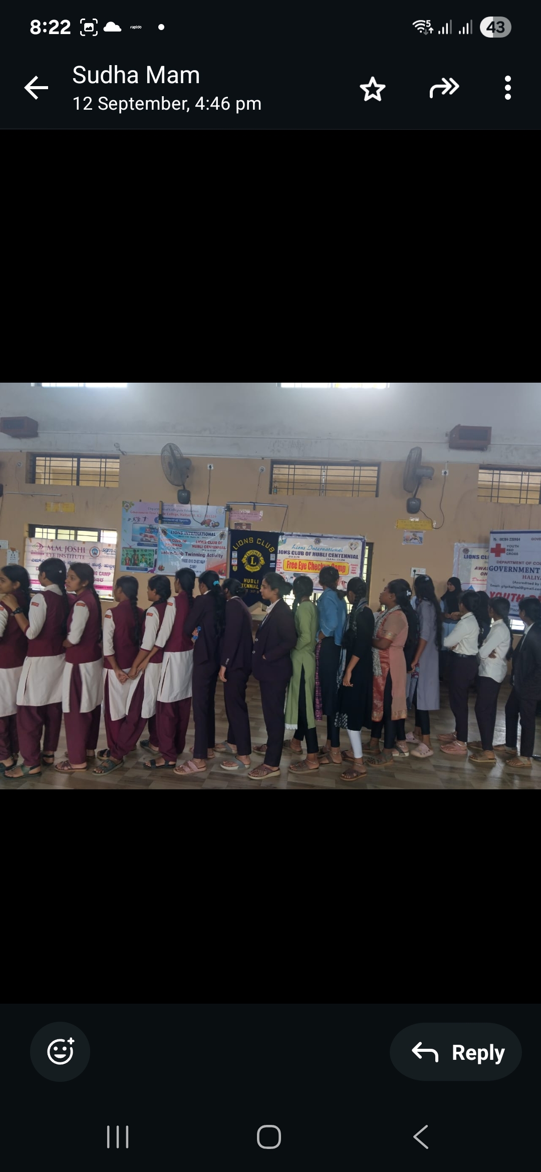 Eye checkup camp at got college havagi