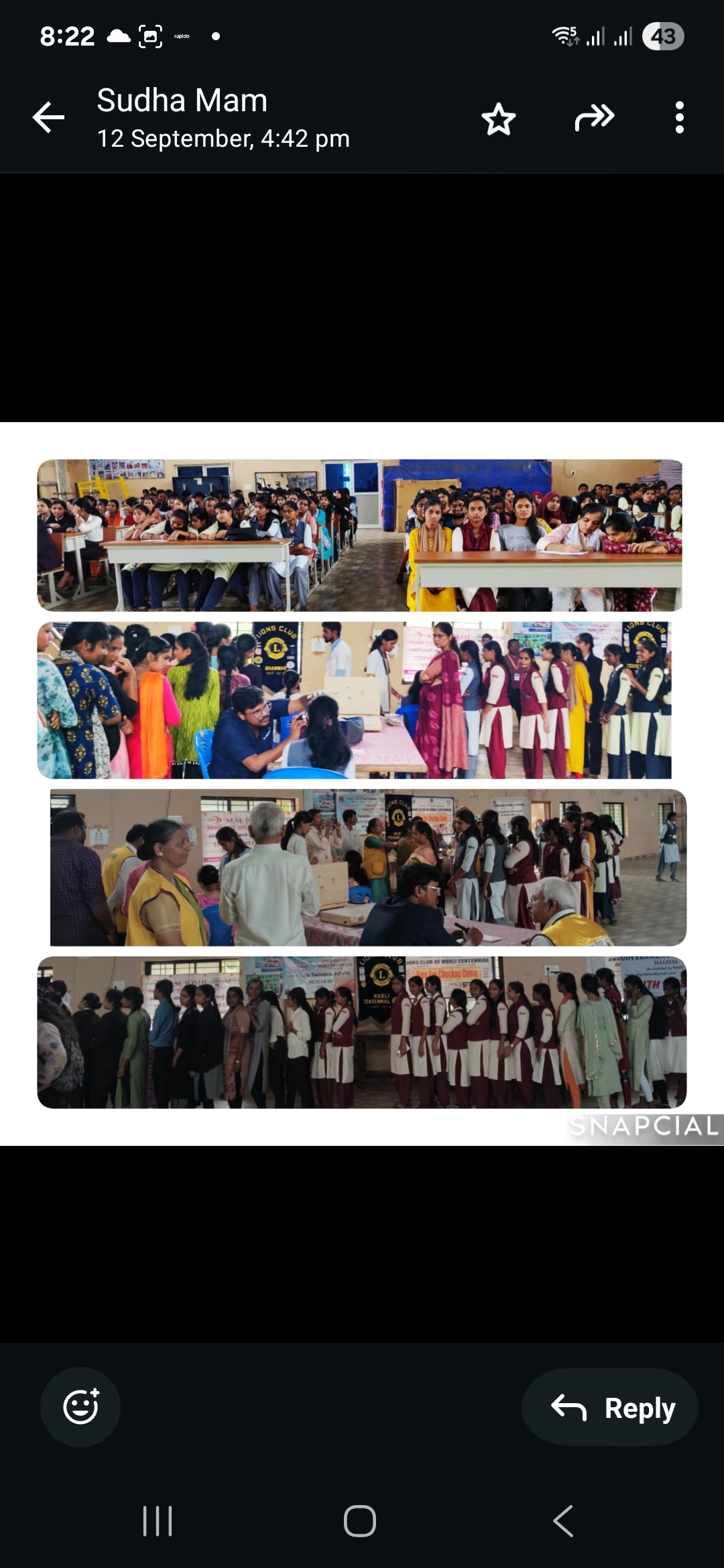 Eye checkup camp at got college havagi