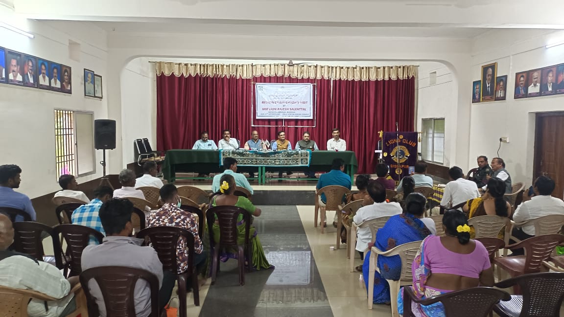 Mandatory visit to Lions club of Siddapur