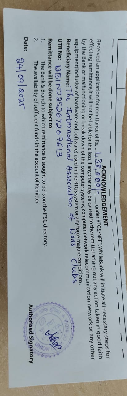 Payment of International Dues