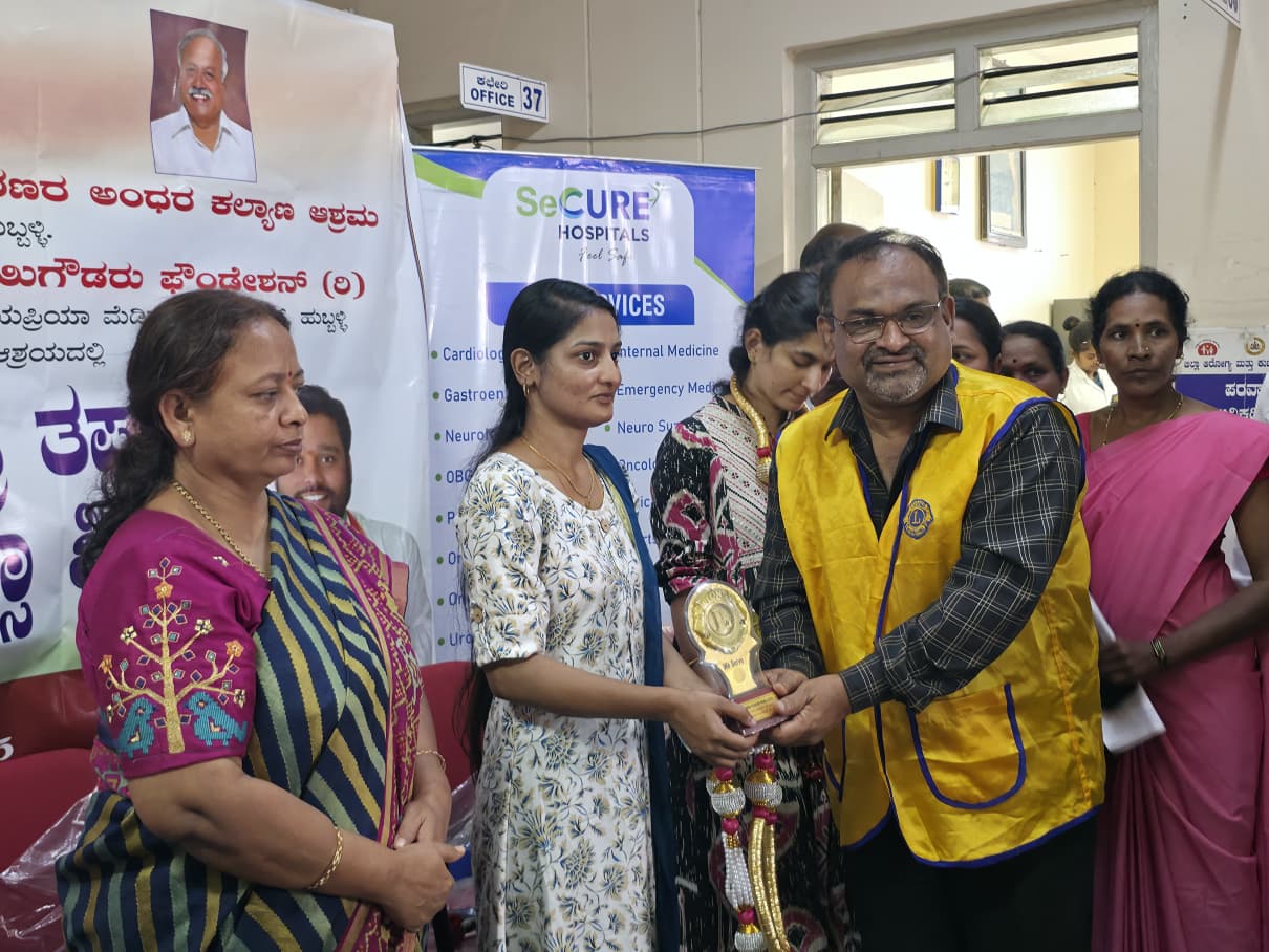 22.	On 9th September 2025, We the Lions Club of Hubli City Were Invited to the 34th Free Eye Check-up, General Check-up and Surgery Camp at Govt. Hospital, Navalgund, organized by  Chikkenkoppa Shree Channaveera Sharanara Andharakalyana Aashram, Navanagar