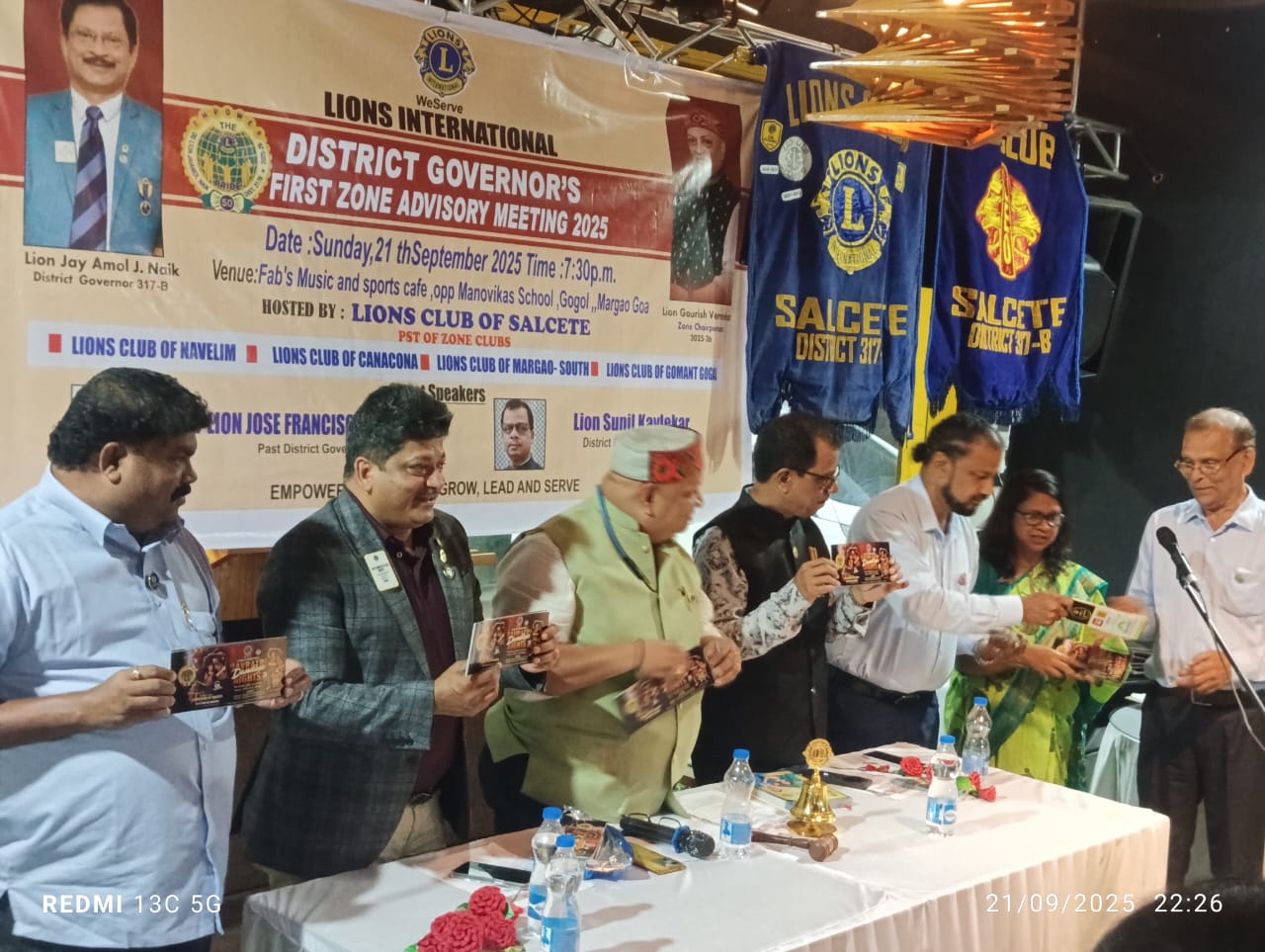 Hosting district Governor's 1st zone advisory meeting of zone 1 Region 2 of ZC lion Gaurish vernekar 