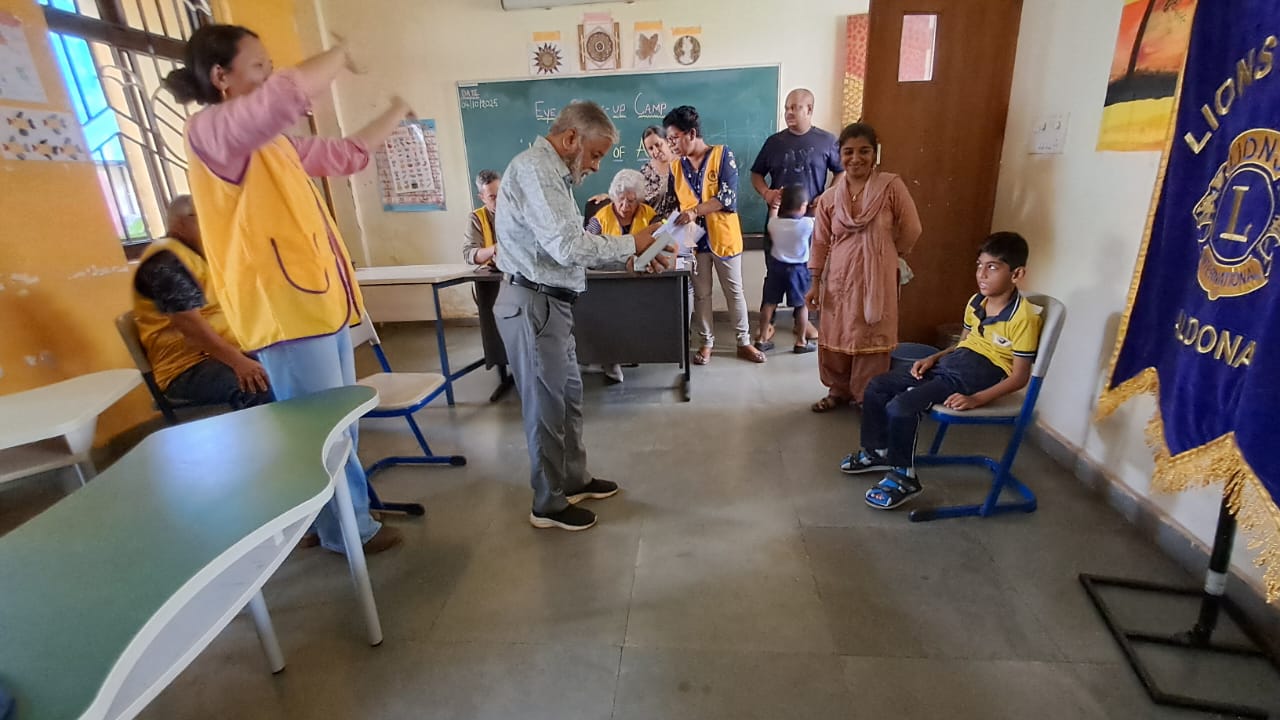 Special guest at Vision Screening At Sanjay School Porvorim 