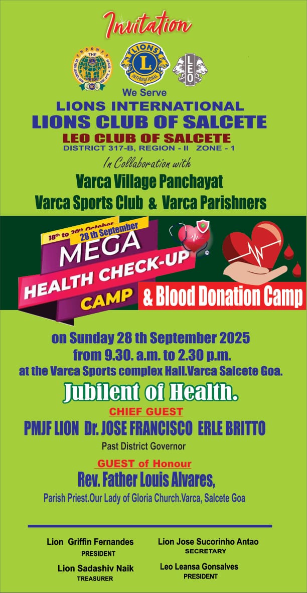 Donated Blood At The Mega Camp and Blood Donation Camp By Lions Club of Salcete