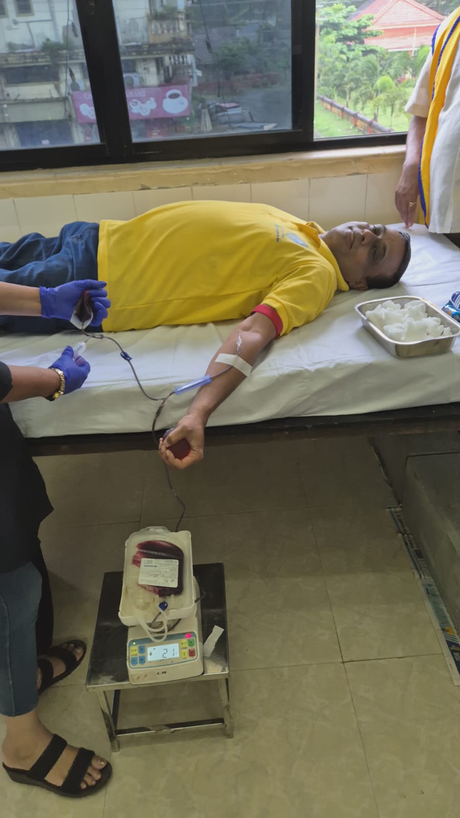 Donated Blood At The Mega Camp and Blood Donation Camp By Lions Club of Salcete
