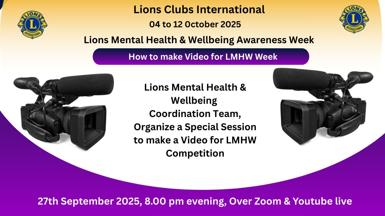 Special Meeting A Virtual Seminar On Video MAking For Mental Health & Well Being