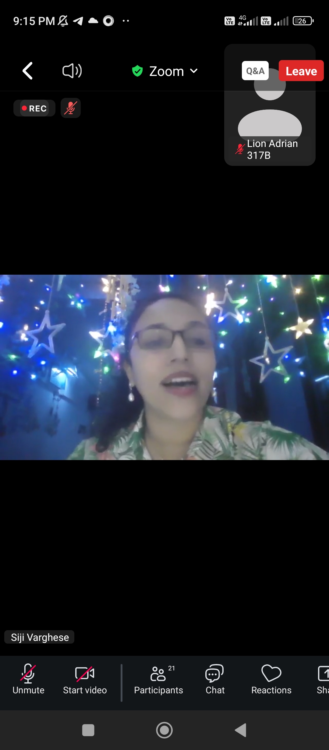 Attended The Lions Virtual Seminar & Talk By LCIP Speaker Lion Siji Varghese