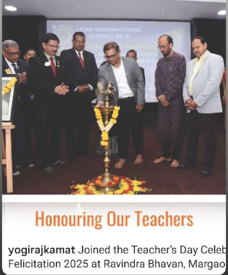 Lions Image on Instagram with Post Through Yogiraj of Disrict Teachers Day Program