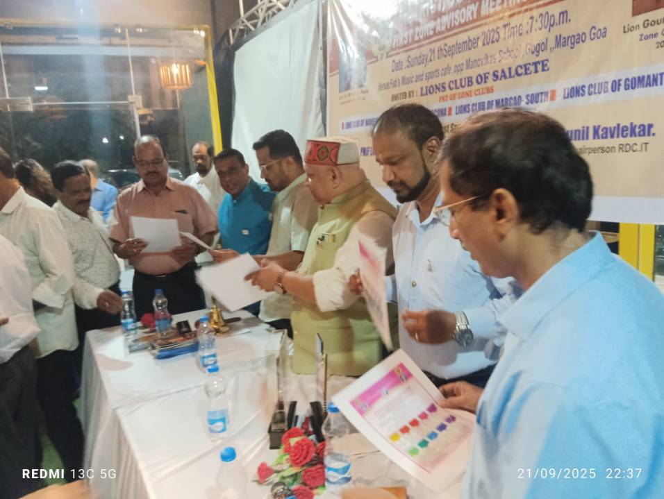 Attended The First District Governor Zone Advisory Meet Of Region 2 Zone 1 of Lion Gourish Vernekar