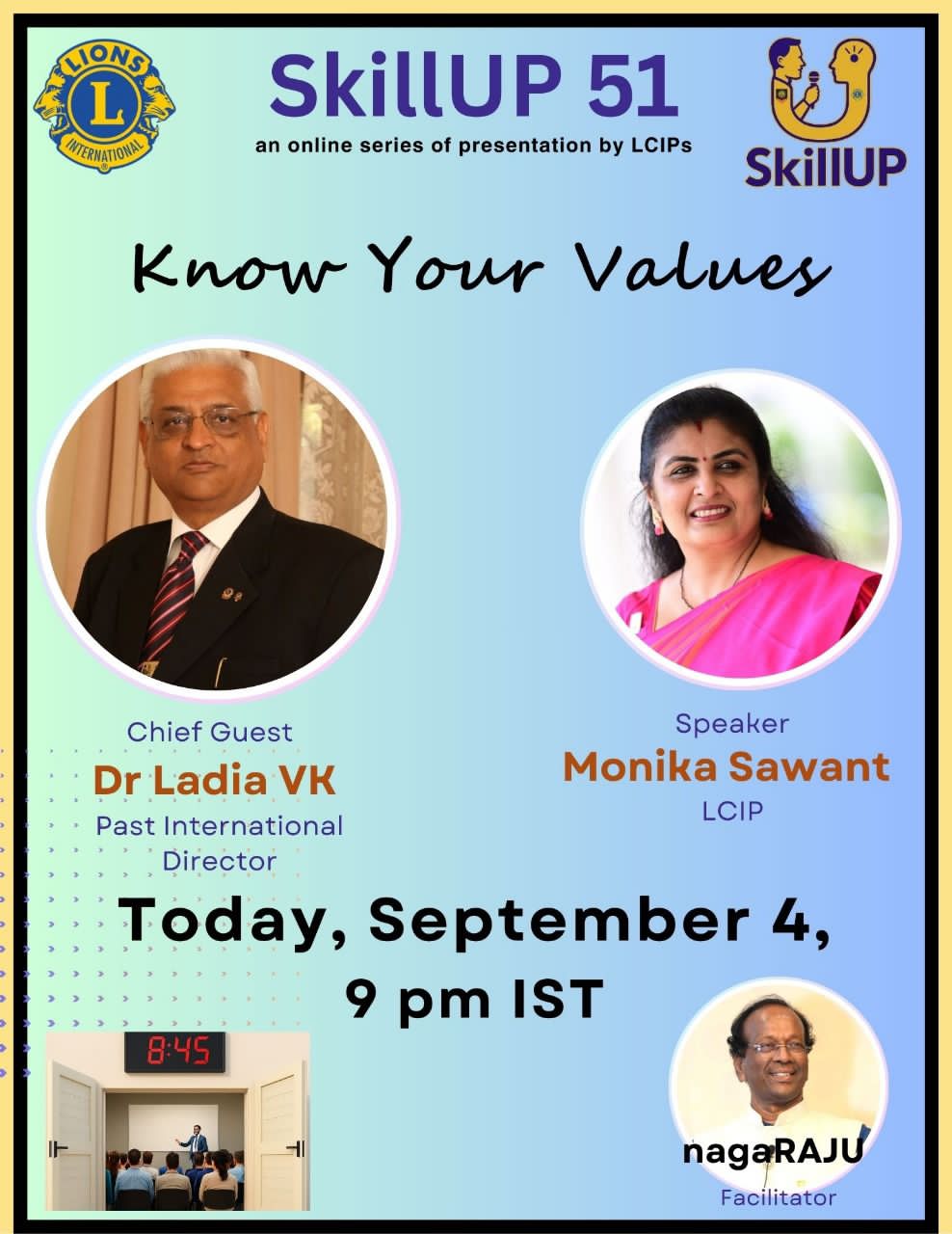 Attended District, Multiple and LCIP Training on Skill Up Online by Our Very Own PDG Lion Monika Sawant 