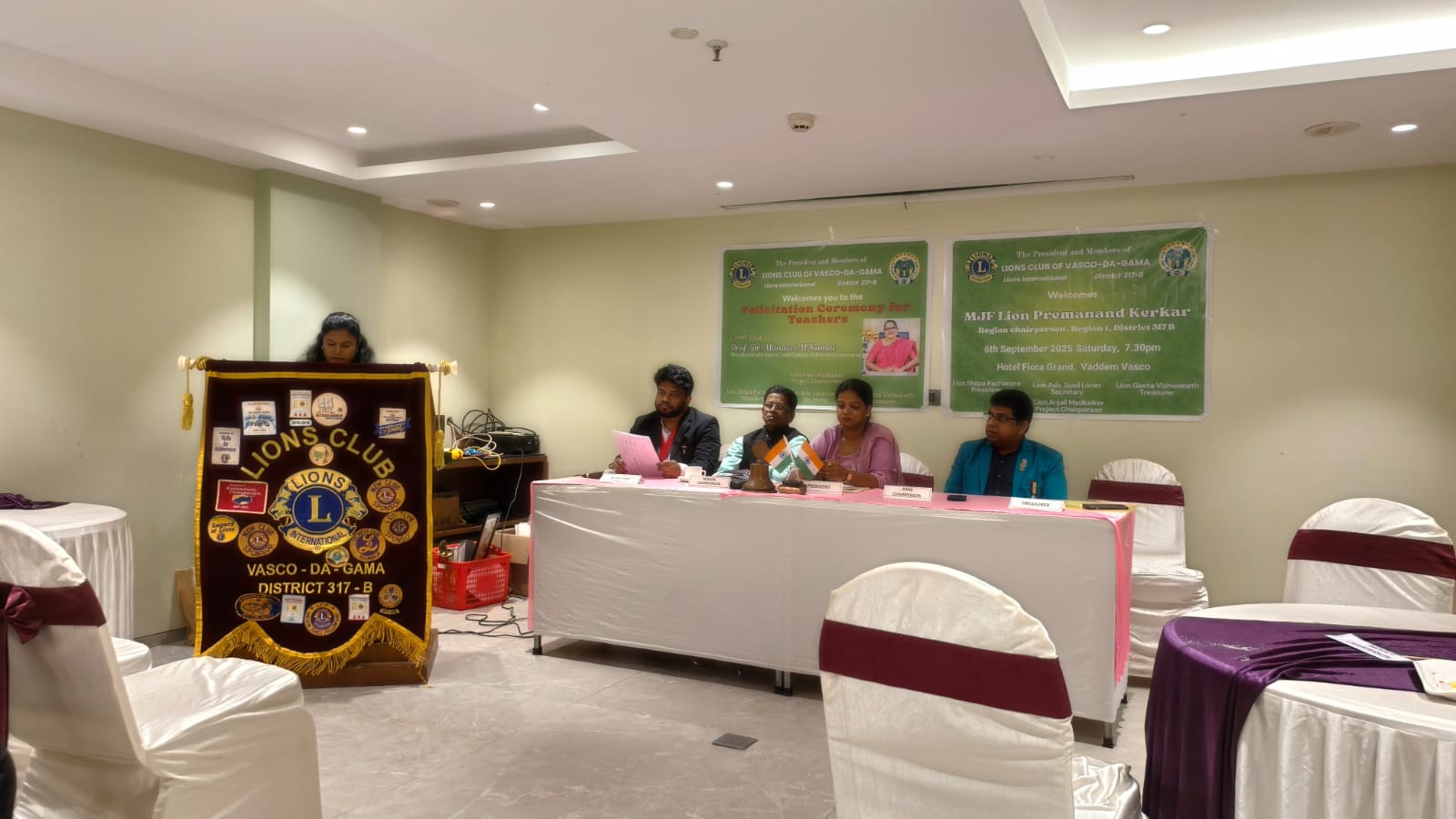 Attended Club BoD of home club lions Club of Vasco da Gama held on 06 September 2025 at 7.30 p.m. at Hotel Flora Grand.